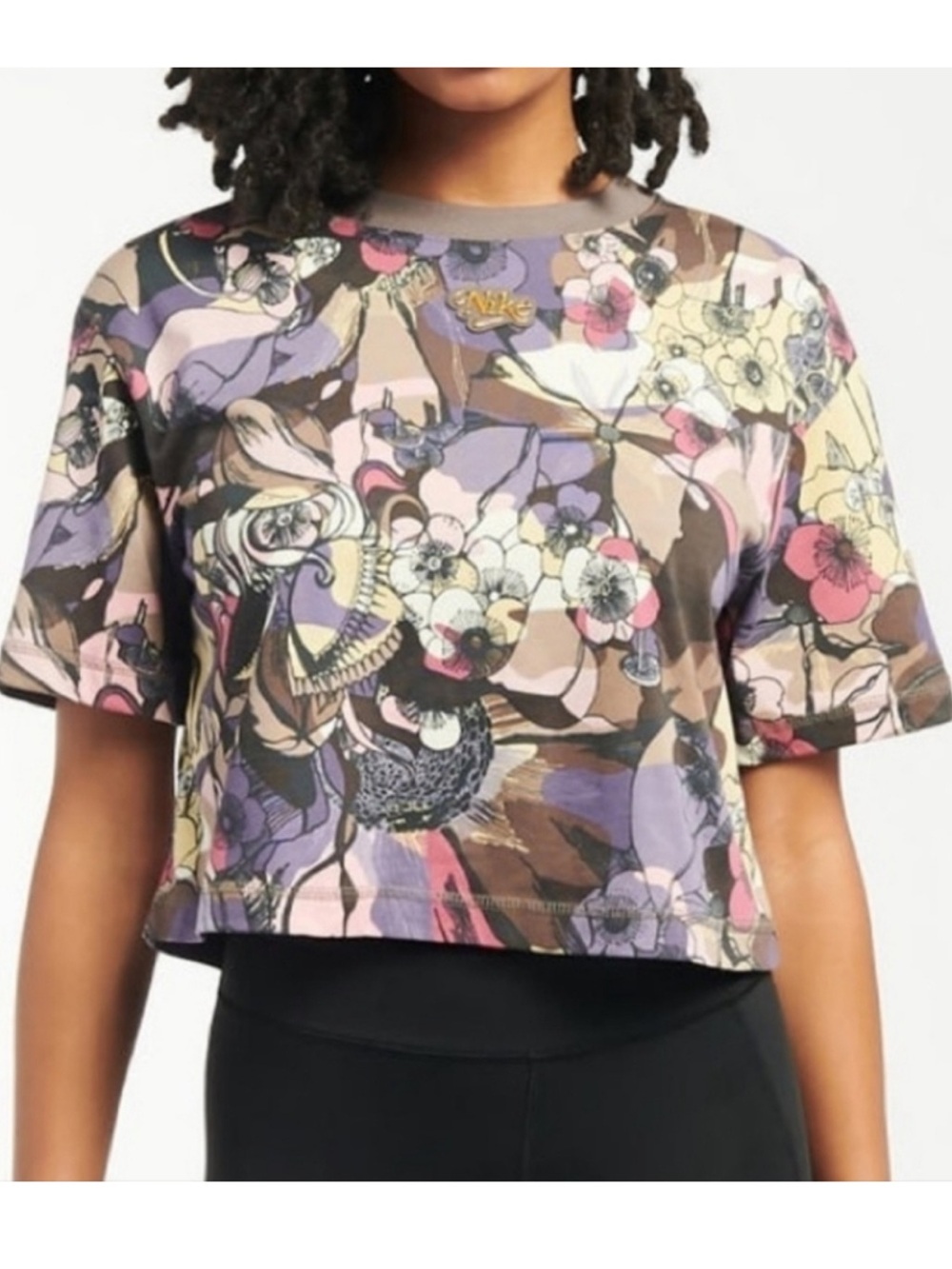 Nike Femme floral print crop top